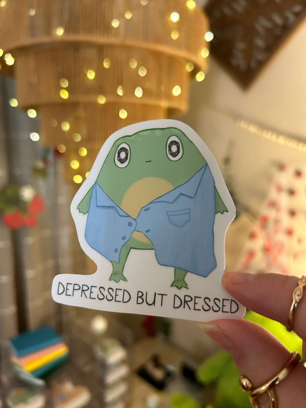 Depressed Frog Sticker