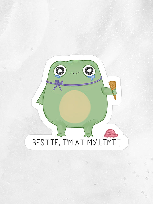 At My Limit Frog Sticker