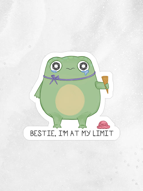 At My Limit Frog Sticker