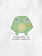 Please Hold Frog Sticker