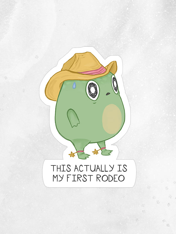 Rodeo Frog Sticker