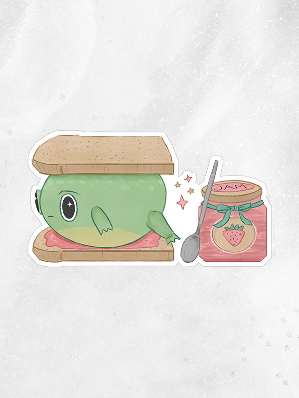 Frog Sandwich Sticker
