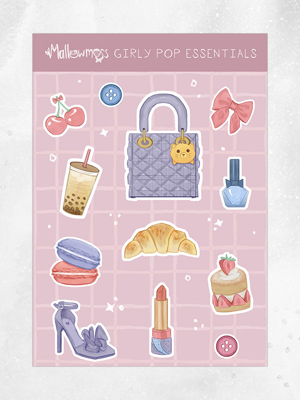 Girly Pop Essentials Sticker Sheet