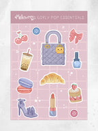 Girly Pop Essentials Sticker Sheet
