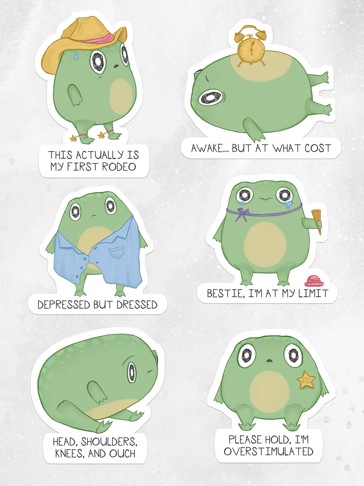 Mood Frogs Sticker Set